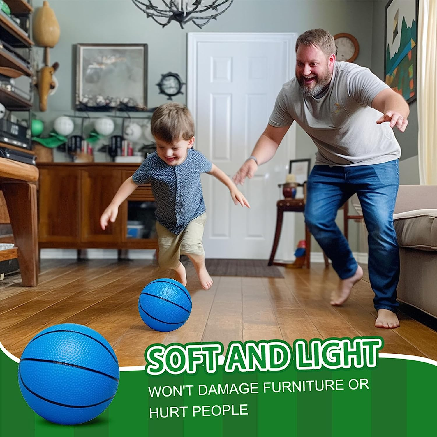 5 Inch PVC Mini Basketball for Indoor Hoops, Soft 5" Rubber Small Replacement Ball for over Door Hoop Sets, Little Balls for Adults & Kids image number 4