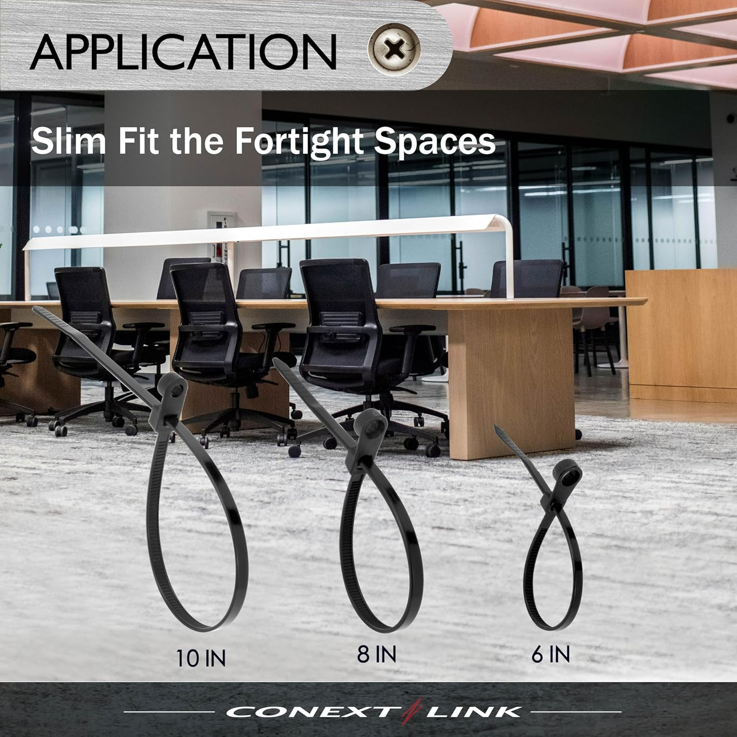 100 Nylon Cable Wire Zip Ties Mounting Hole Nail Screw 40 LBS 6" Inch Black image number 1