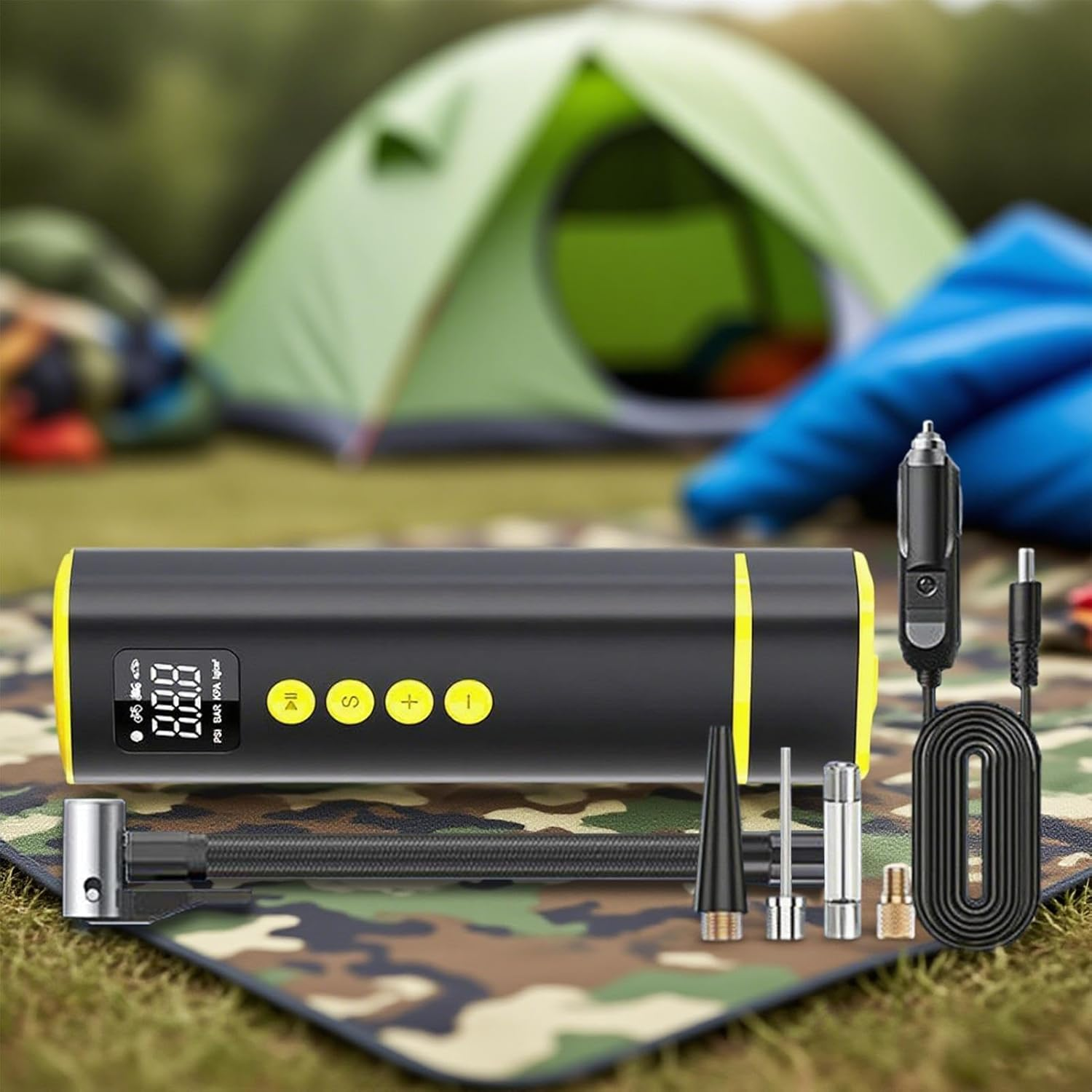 Tire Inflator | Portable Tire Inflator for Car,150Psi Electric Cordless Gauge Pressure for Bike Car Truck Motorcycle Automotive Balls Bicycle Bike image number 6