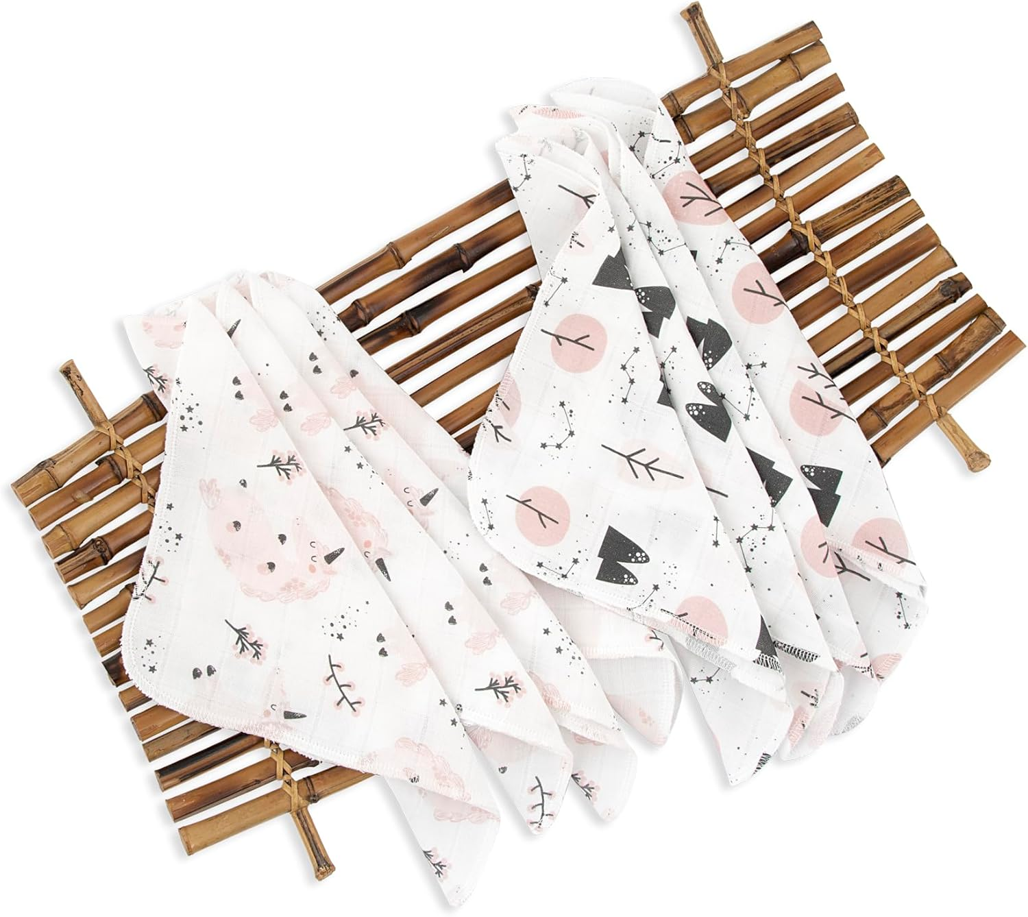 Funnababy Baby Muslin Cloths for Newborn &ndash; Pack of 8, Thin and Quick Dry, Extra Soft Face Muslin, 100% Cotton, Fabric Washcloth, Square Cloth for 0-6 Months, Starter Baby Essential, 30X30 Cm