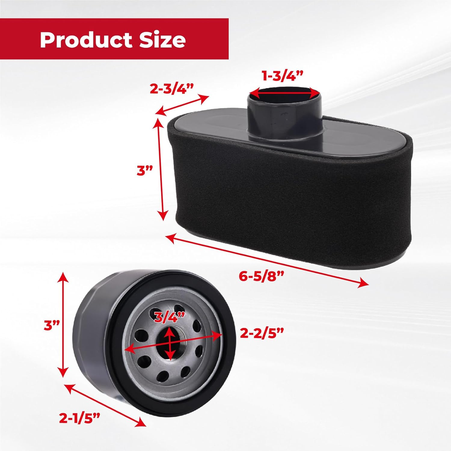 FR691V Tune up Kits 11013-0752 Air Filter for Kawasaki FR691V FR730V FR651V FS481V FS541V FS600V FS651V FS691V FS730V 4-Stroke Engine Lawn Mower image number 4