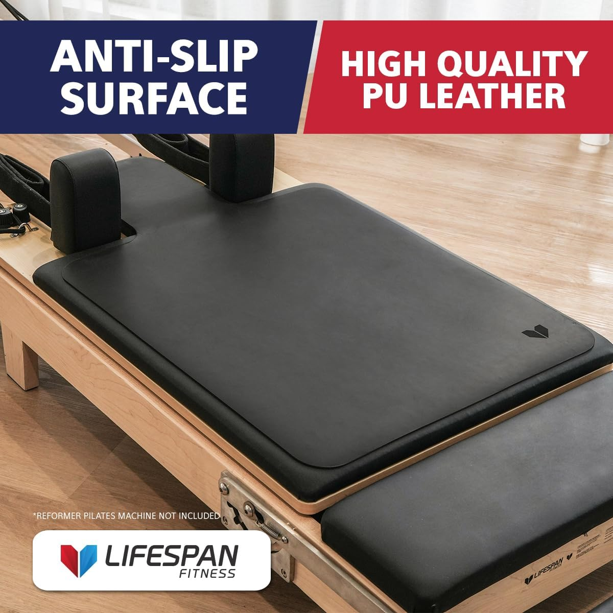 Lifespan Fitness Pilates Reformer anti Slip Mat - Black image number 4