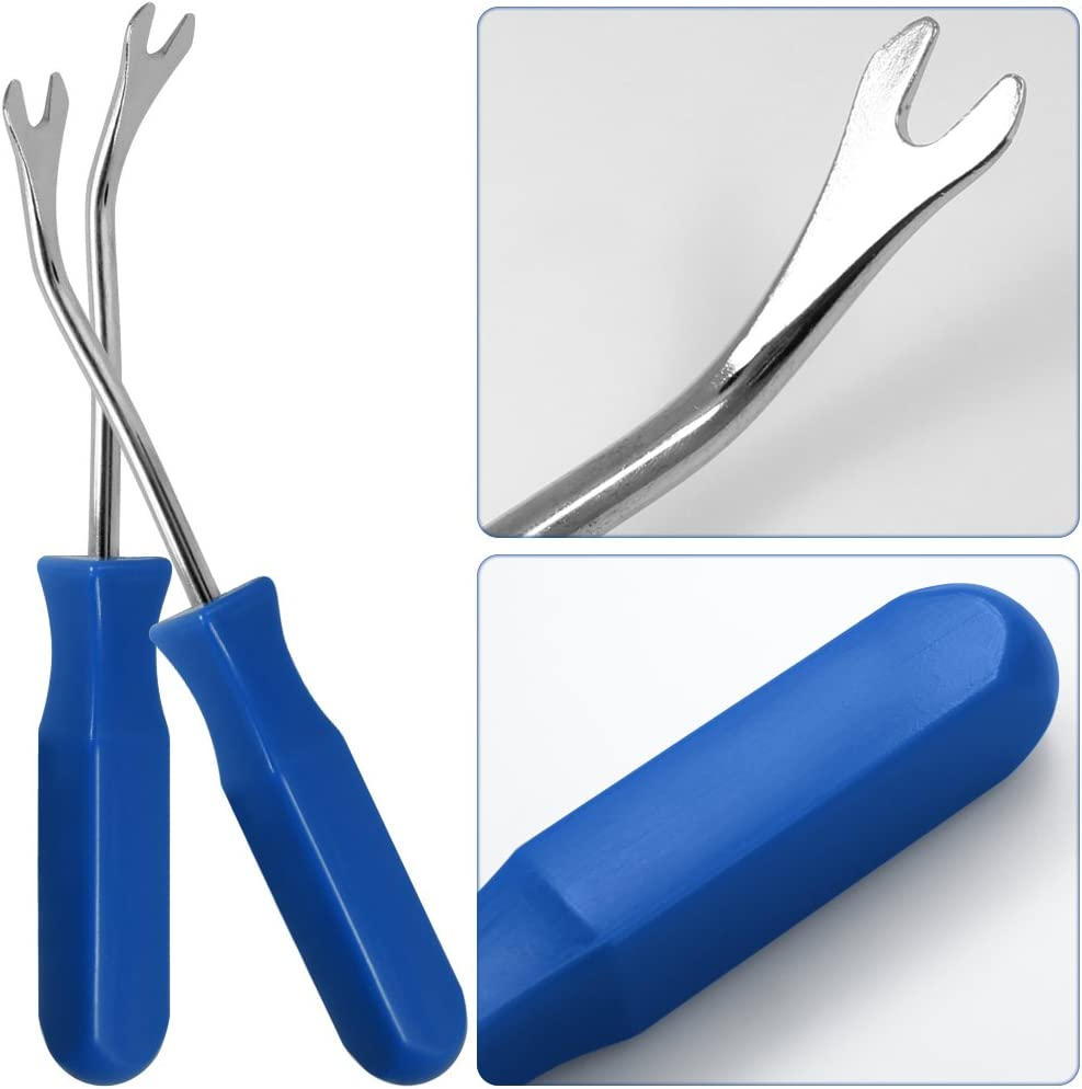 Sourceton Auto Trim Removal Tools Kit Set of 10 Pcs Car Panel Dash Radio Removal Installer Pry Tools Kit Upholstery Removal Kit Fastener Remover Pry Bar Scraper for Door Trim Molding Dash Panel image number 4