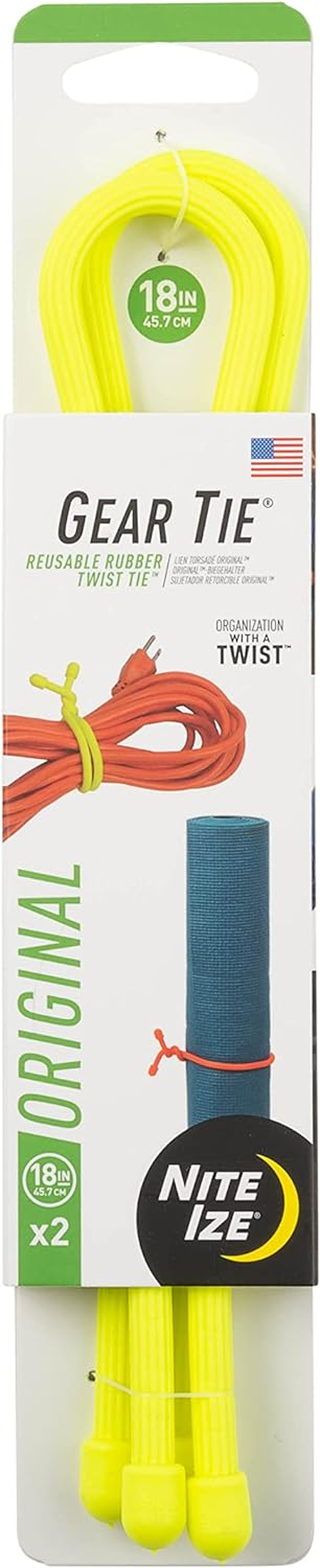 Nite IZE Original Gear Tie 2 Pack Made in the USA