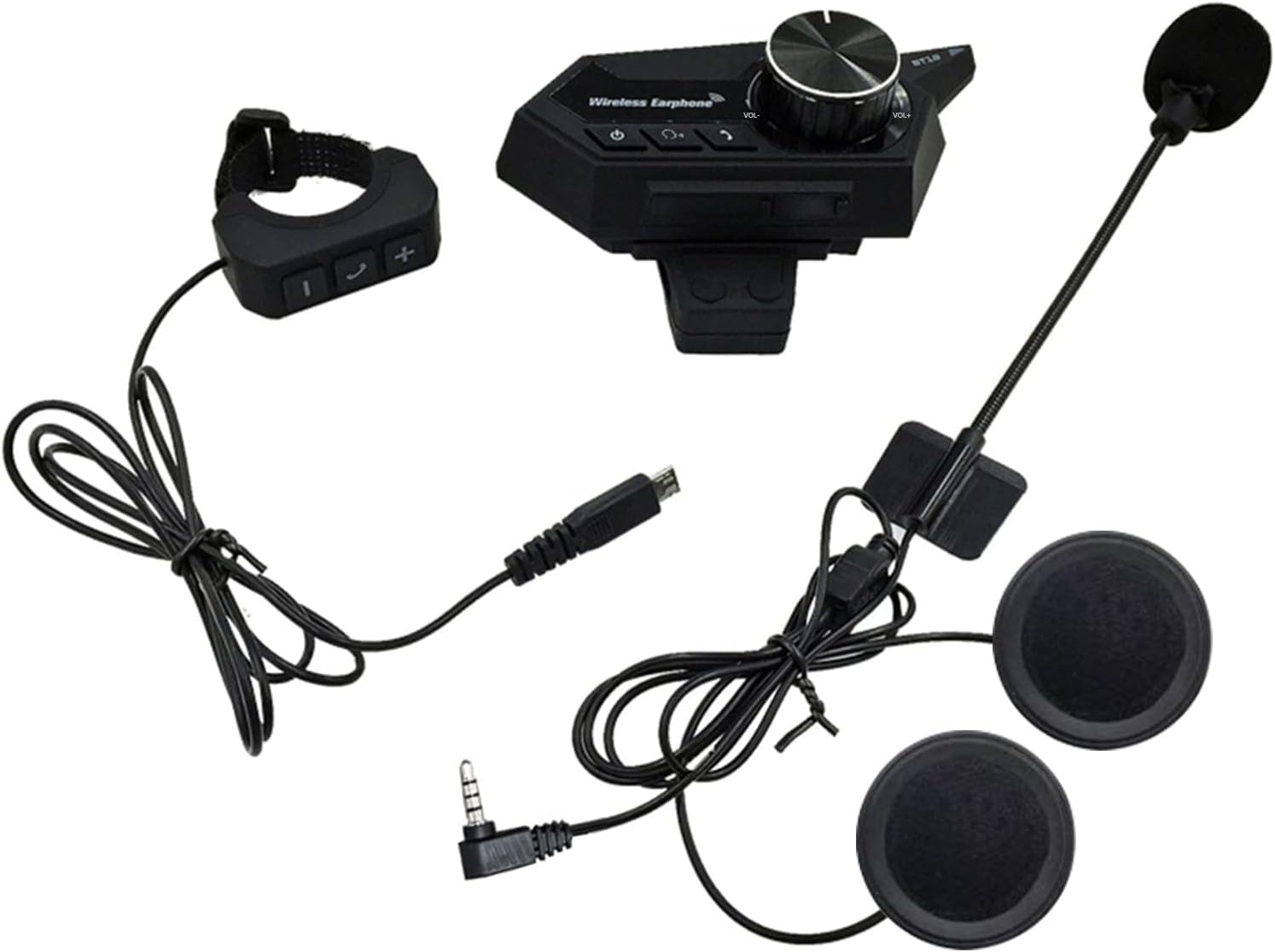 Motorcycle Helmet Headset Motorbike Wireless BT 5.0 Headphones with Microphone Supports Automatic Answering Motor Helmet Earphone image number 1