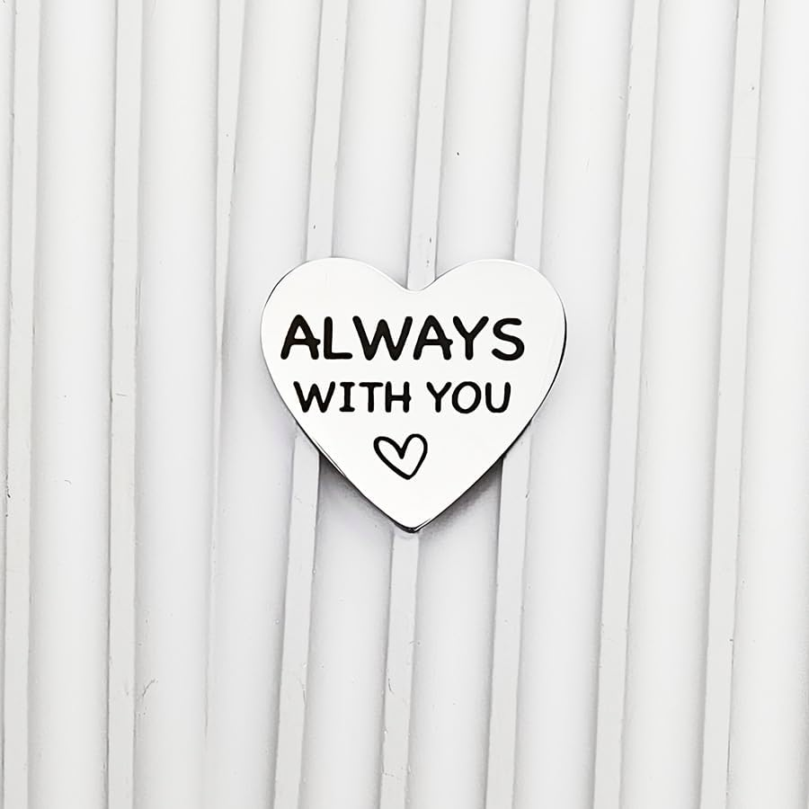 Long Distance Relationship Friendship Gifts for Women Men Heart Pocket Hug Token for Family Christmas Birthday Gifts for Couple Friends Hug Tokens Keepsake PU Leather Keychain - A Little Pocket Hug For When image number 3