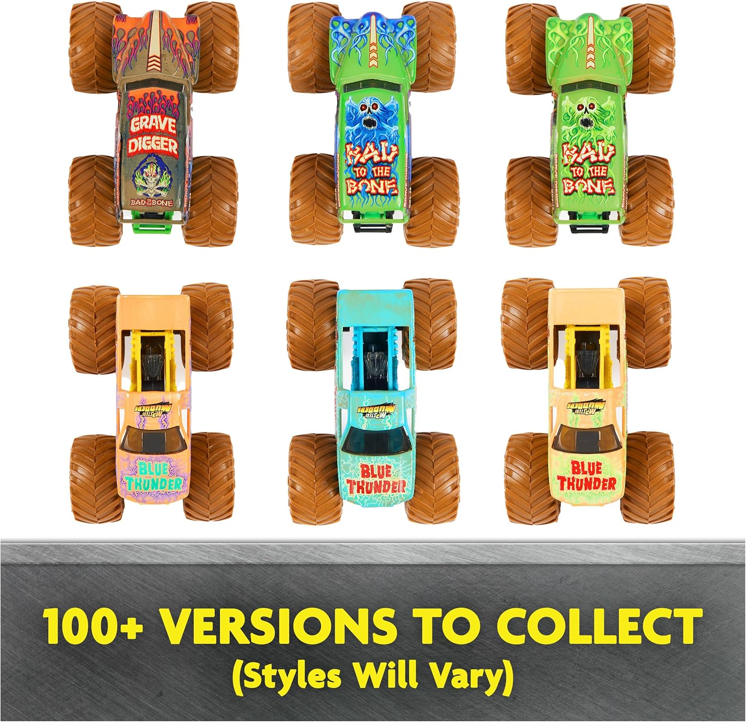 Monster Jam, Mystery Mudders 2-Pack Monster Trucks, Official 1:64 Die-Cast Vehicles, Wash to Reveal (Styles Will Vary), Kids Toys for Boys 3+ image number 4