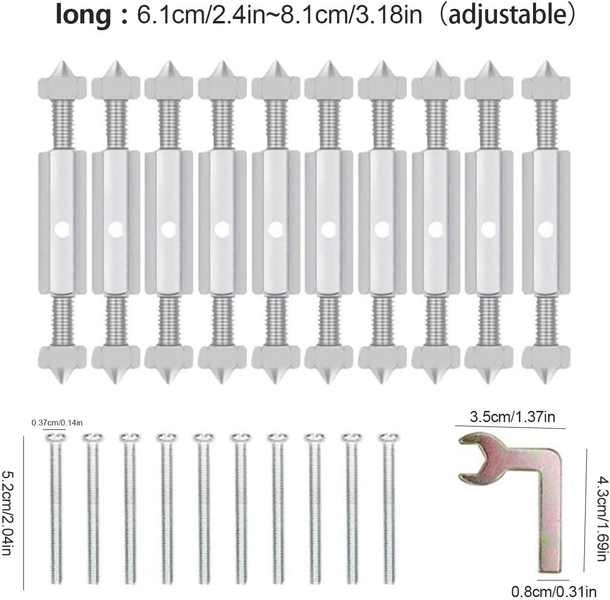 Wall Repair Tools, 10 Pairs 86 Type Electrical Outlet Box Repair Device, Portable Socket Cassette Repair Device with Wrench 通用 image number 4