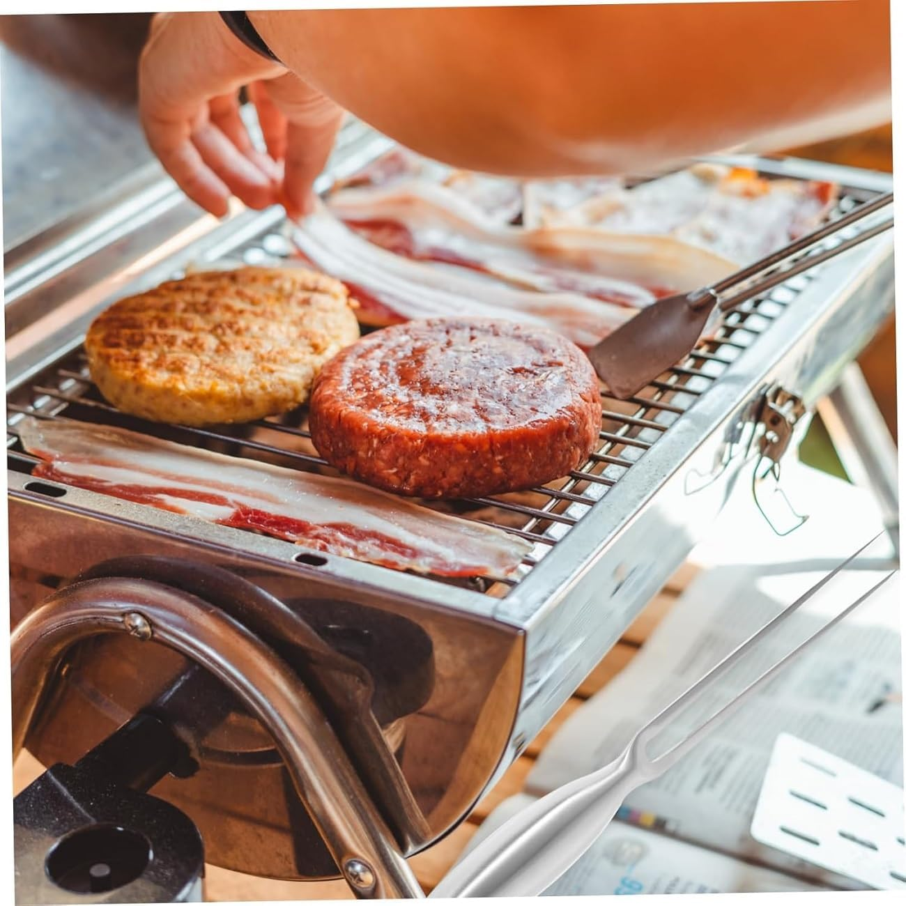 WADY 10.6 Inch/27Cm Stainless Steel BBQ Carving Fork, Meat Fork for Kitchen & Outdoor Grilling (Silver) image number 4