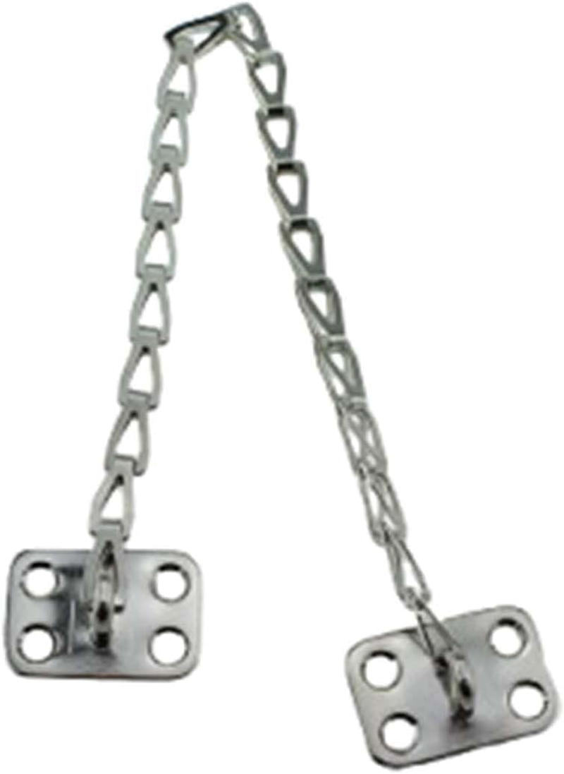 BLLNDX Furniture Chain Hardware 30.48 Cm Solid Polished Brass Beam Chain Door Window Safety Lock Fall Protection Chain Used to Restrict Windows Box Lids Cabinets Door Openings Range Silver