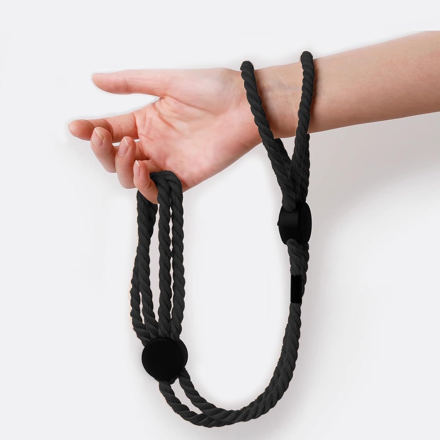 1 Pcs Sex Bondage Rope,Adjustable Rope Restraint Handcuffs and Fetters,Bdsm Fetish Slave Bondage Toy,Sex Game Bondage Rope SM Erotic Beginner,Adult Bondage Rope Sex Games Couple(Black) - Black image number 2