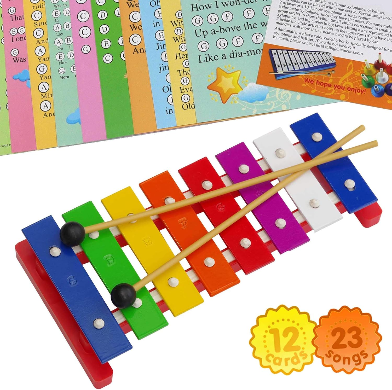 8-Note Glockenspiel for Children - Kid'S Musical Xylophone - 22 Easy Play Songs&hellip; image number 6