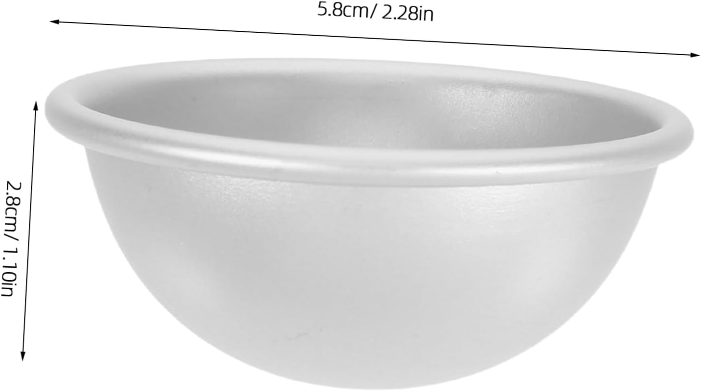 HOMSFOU 12Pcs Aluminum Semicircular Bath Salt Molds DIY Bomb Molds for Shower Soaps image number 5