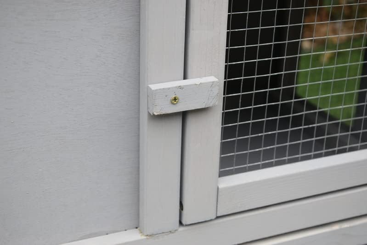 Pawhub Double Run Wooden Chicken Coop Rabbit Hutch Bunny Cage Grey image number 1