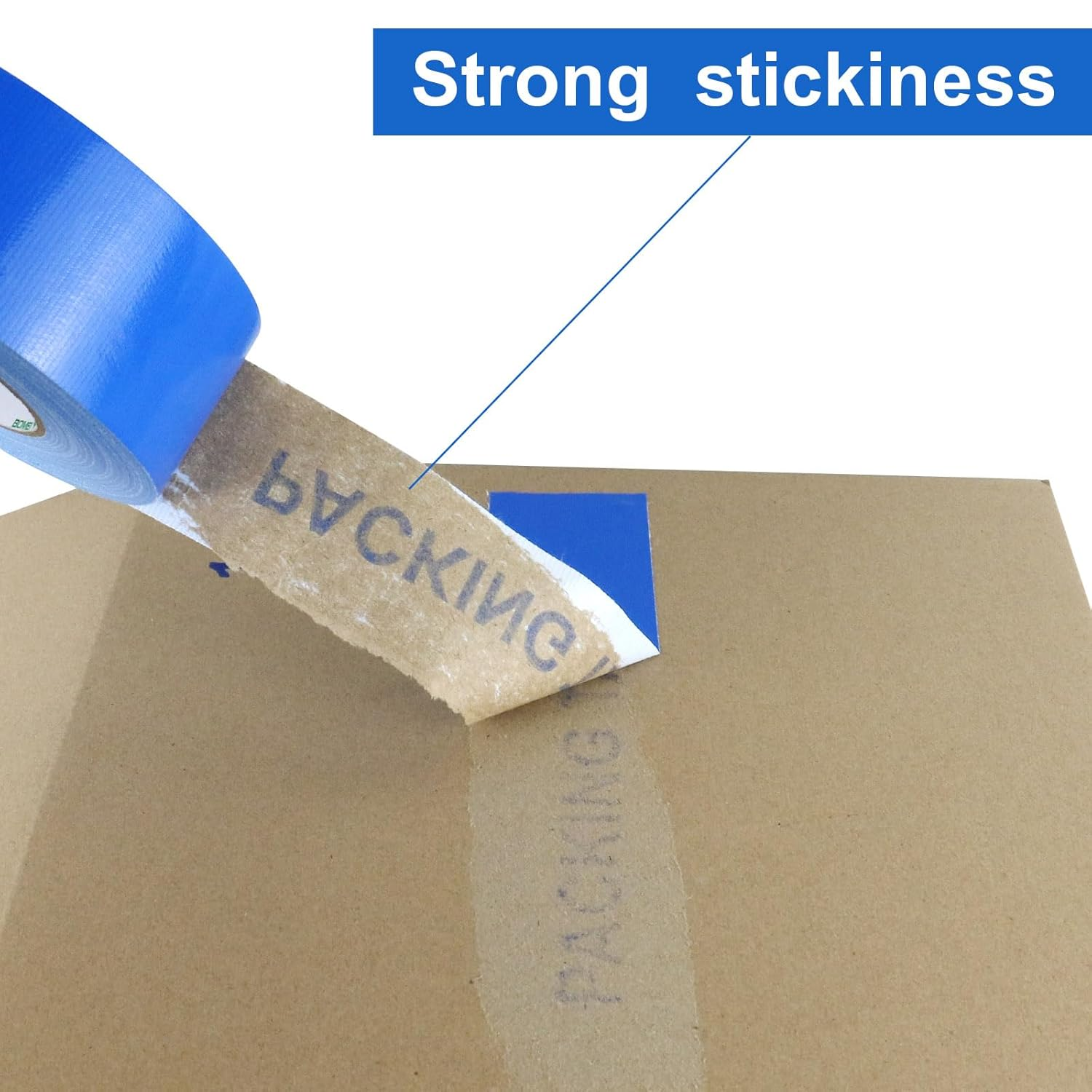 Heavy Duty Blue Duct Tape, Multi-Use Easy Tear Gaffer Waterproof Cloth Tape for Repairing, Maintenance and Industrial Use, 1.88 Inch X 32.8 Yards, 9 Mil Thick, 2 Roll, BOMEI PACK image number 4