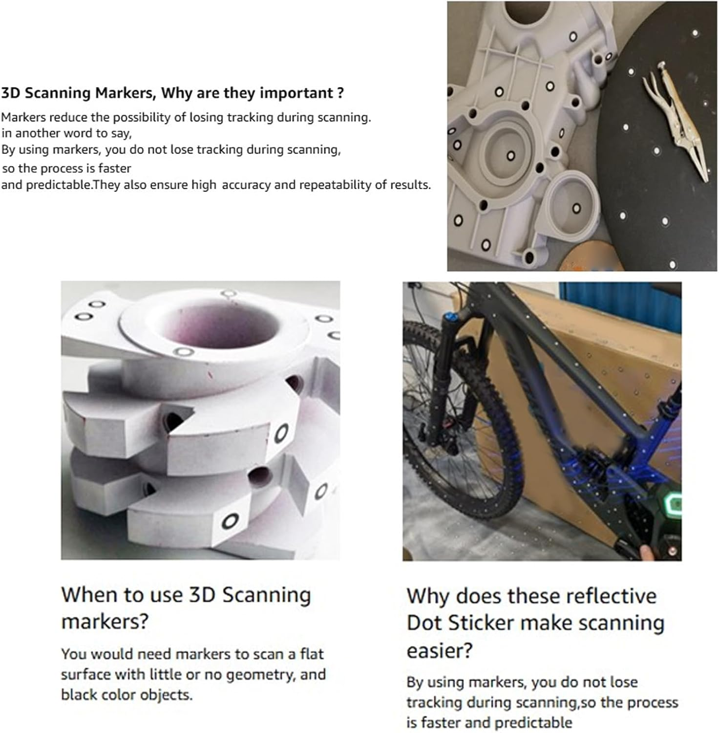 10 Sheets 3 Mm 3D Scanning Marker, 3D Tracking Dot Reference Point Markers for 3D Scanning, Inner 3 Mm, Outer 6 Mm, 10 Sheet, 560 Points image number 4