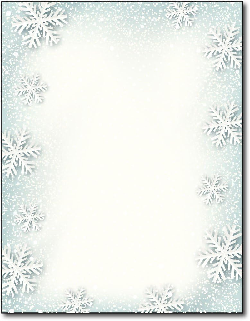 Paper Snowflakes Holiday Stationery - 80 Sheets