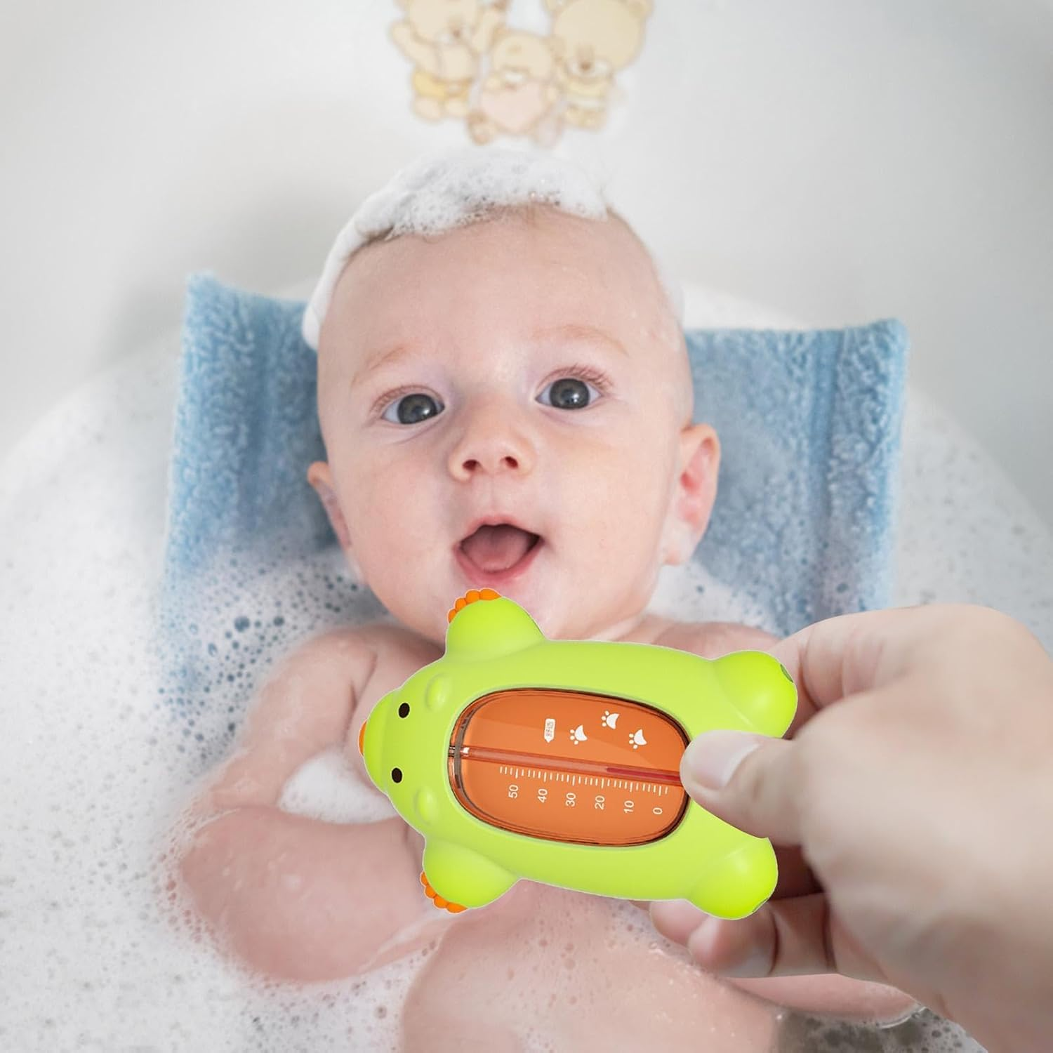 Bath Thermograph Baby Safety - Cartoon Water Temperature Thermograph | Safety Floating Toy, Bathtub Heat Measuring Tool for Bathtub, Swimming Pool image number 1