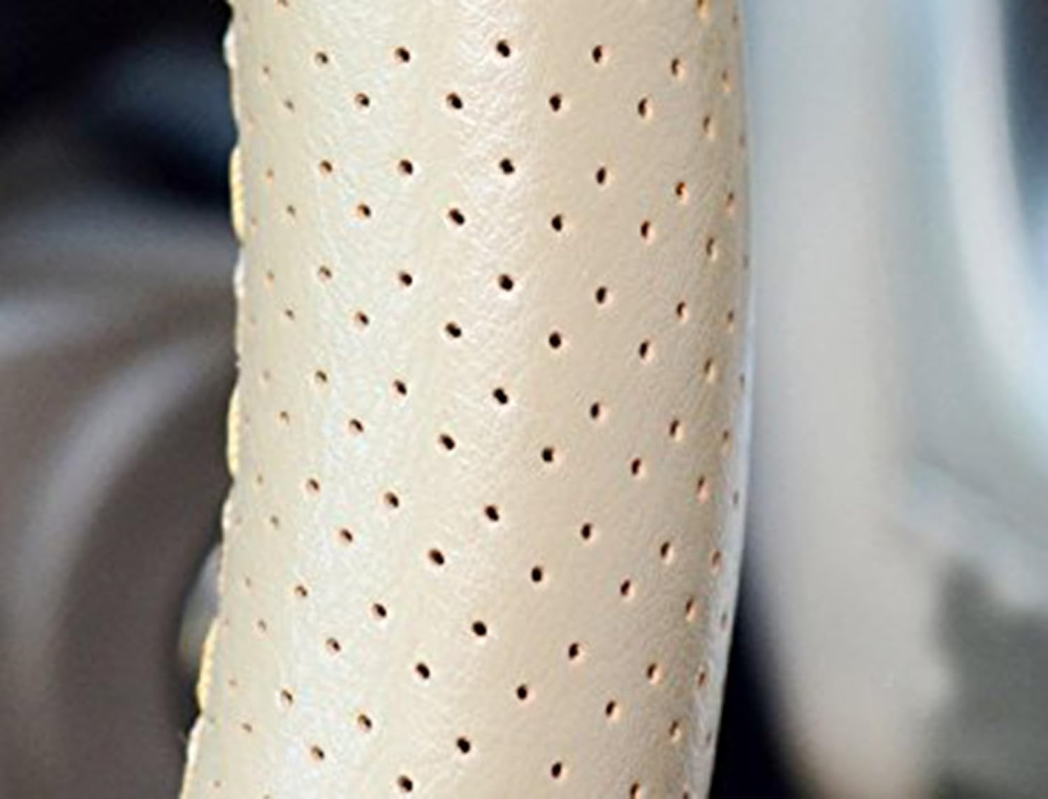 PU Leather Steering Wheel Cover Lace-Up - DIY Stitching, Stitch on Wrap, Universal Fit for 38 Cm Car, Truck, SUV, Pickup, Boat Wheels, Soft Padding, DIY Stitching Kit with Needle and Thread image number 4