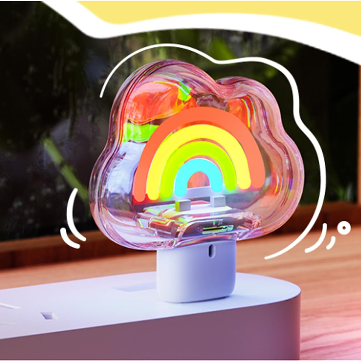 Led Usab Night Light Portable Mini Computer Lamp, USB Interior Lamps Car, Rainbow Night Light,2025 New Lightning Night Light, for Bedroom, Bathroom, Hallway, Car (C#1-1PCS)