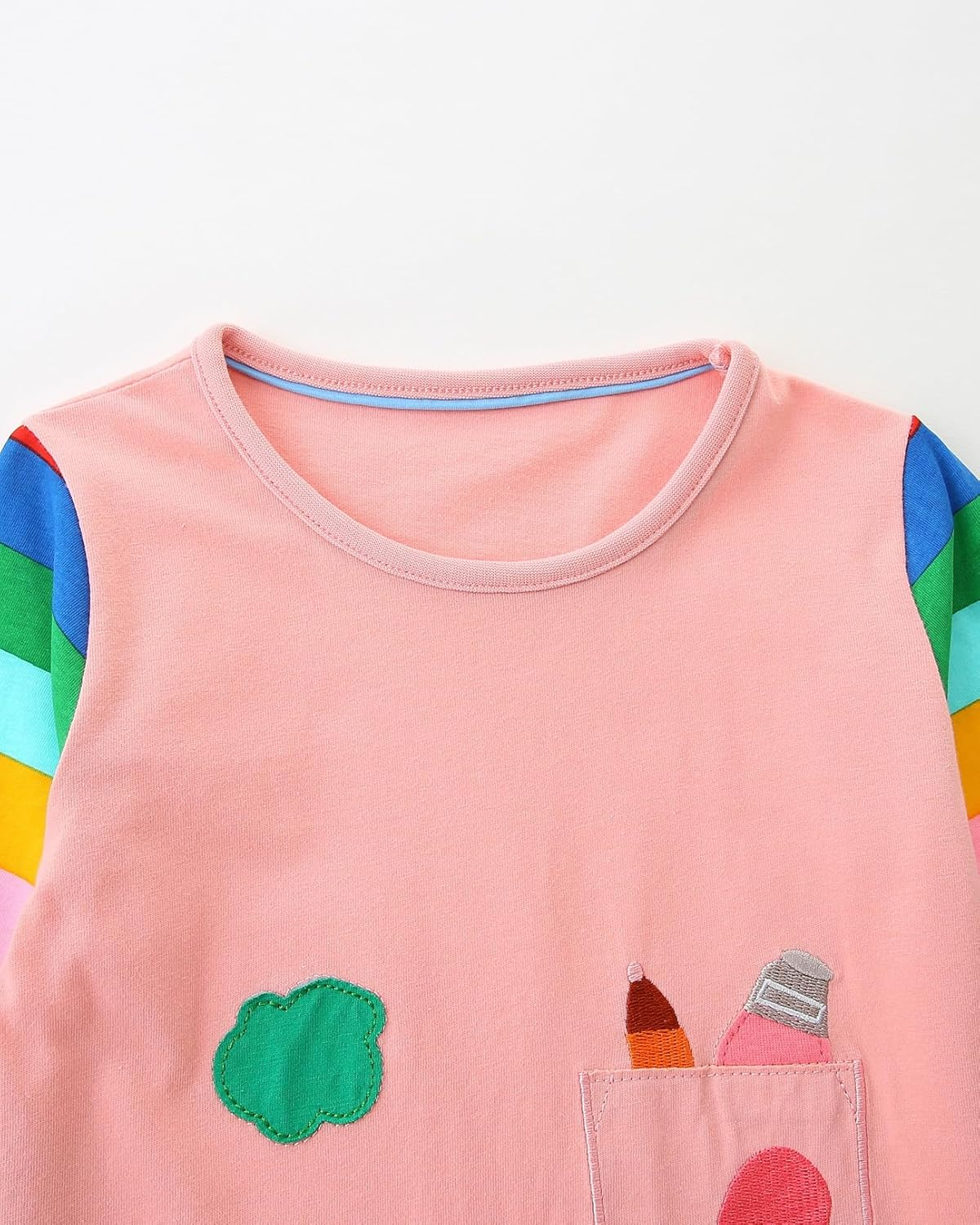 Freelu Girls' Cotton Casual Longsleeve Party Dresses Special Occasion Cartoon Print Dress