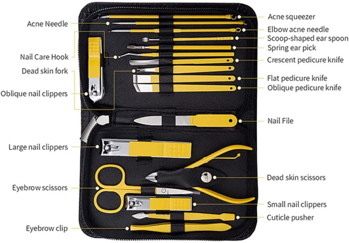9/12/16/18Pcs/Set Professional Manicure Pedicure Set for Nail Tips Cutter Stainless Steel Nail Clipper Tools Kit for Nail Art,9Pcs - 16Pcs image number 5