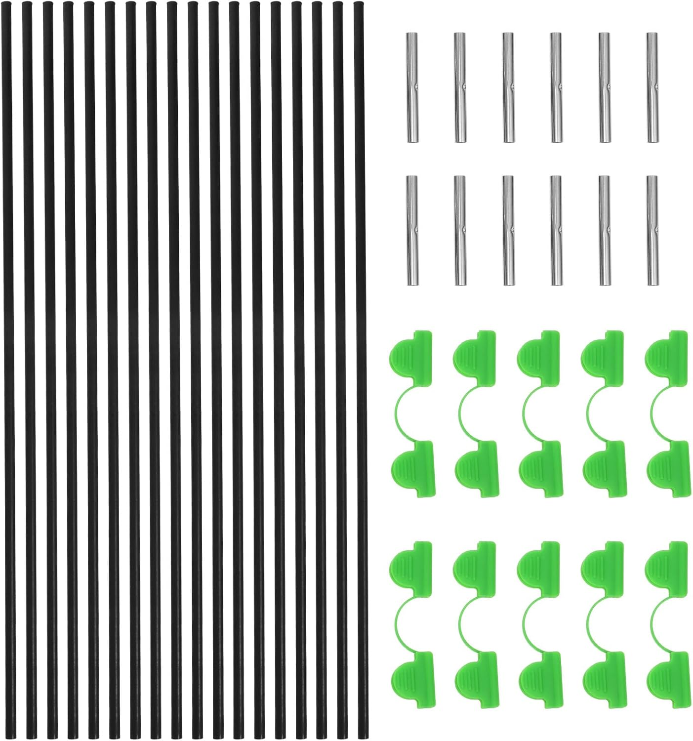 CORHAD 18Pcs Greenhouse Hoop Kit Raised Bed Hoop Frame Garden Cover Support Rods for Vegetables Flowers Plant Protection Gardening Tunnel Accessories image number 2