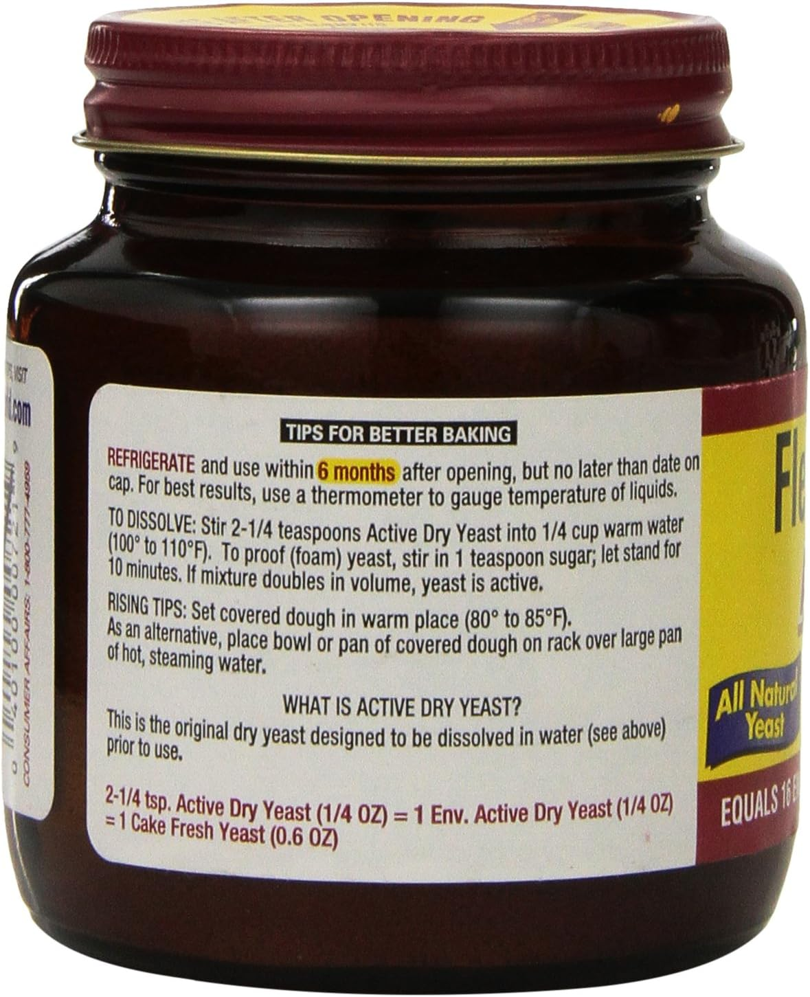 Fleischmann'S, Active Dry Yeast, 4 Oz image number 3