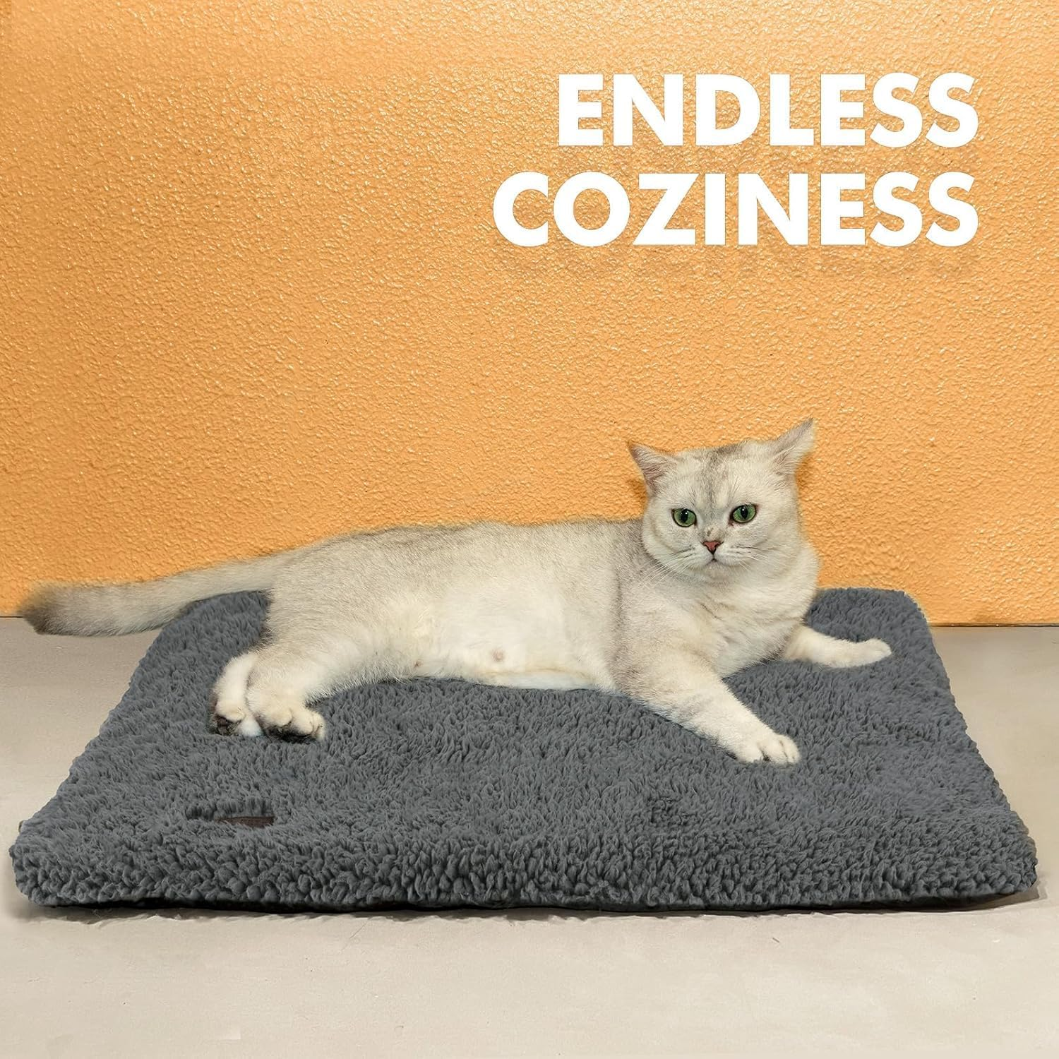 Self Warming Cat Bed Self Heating Cat Dog Mat 61 X 45 Cm Extra Warm Thermal Pet Pad for Indoor Outdoor Pets with Removable Cover Non-Slip Bottom Washable Non Electric(Dark Grey) image number 5