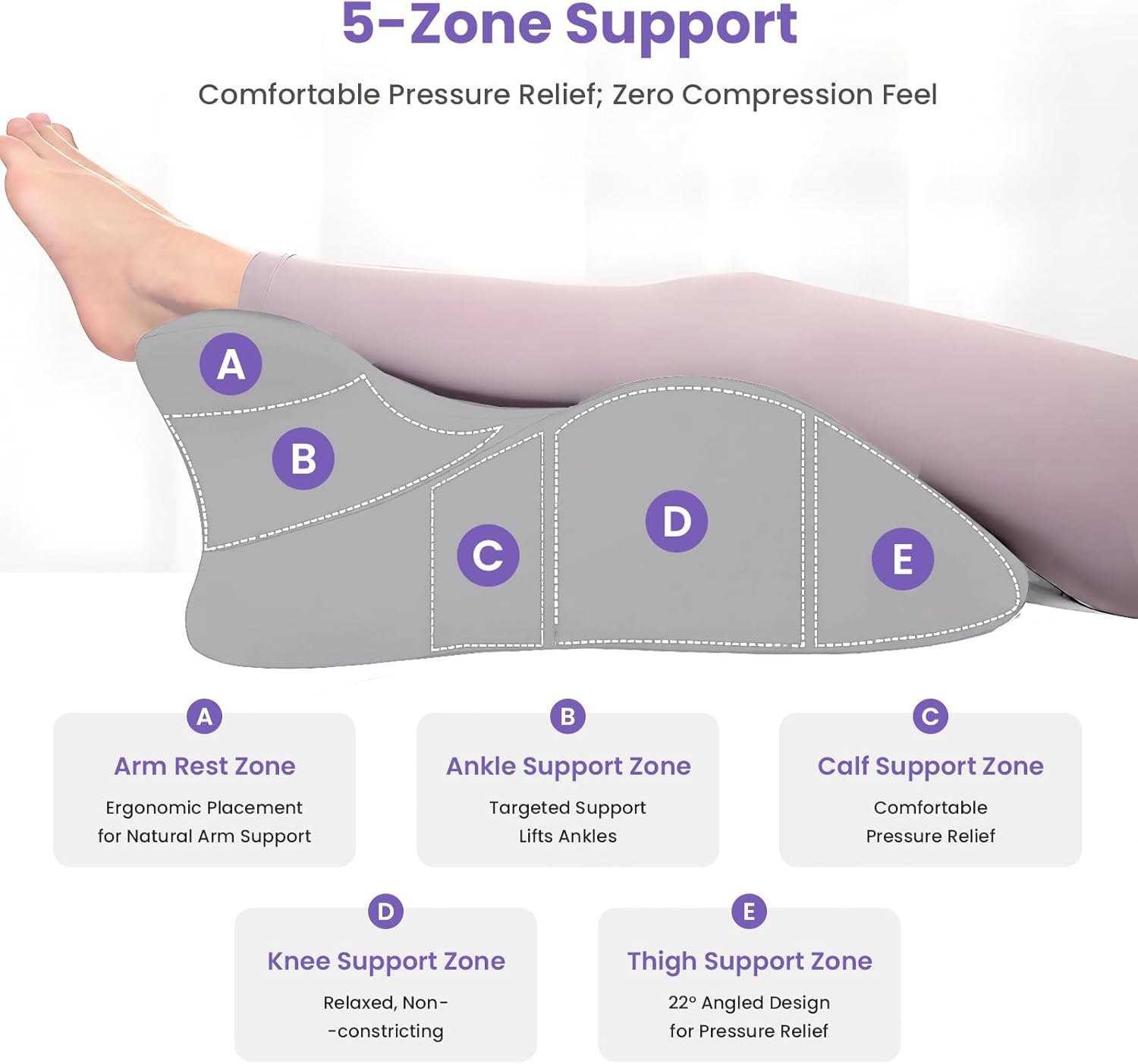 Uandhome Butt Cushion for Couples, Couples Butt Cushion for Pregnant Women,Sturdy Design, Intimacy Pillow, Wedge Pillow Memory Foam, Recovers after Impact, Provides Intimacy Support (Gray) image number 4