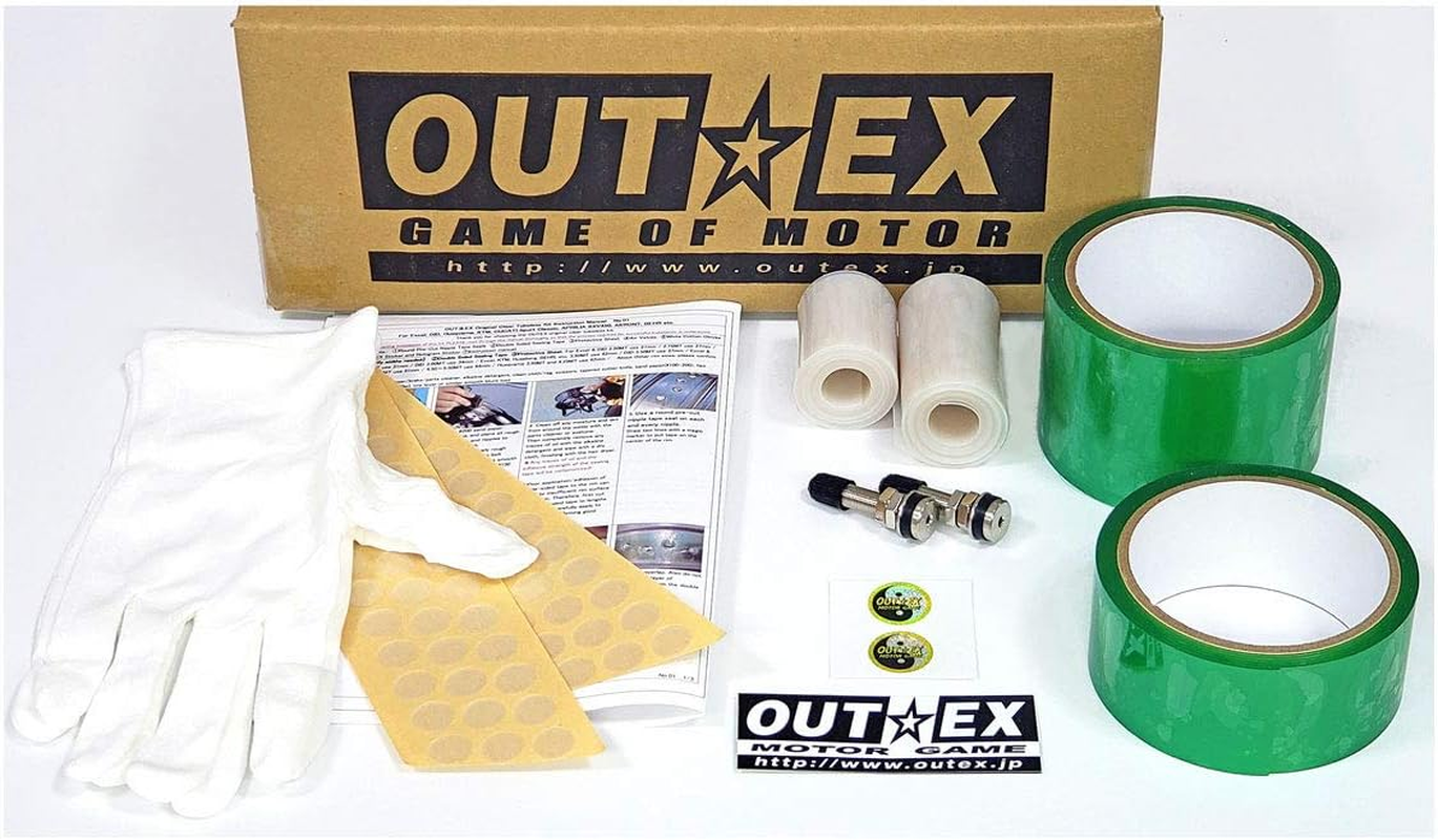 Outex FR355 Clear Tubeless Kit THRUXTON R/DR-Z400SM / Ktm/Sportclassic/Paulsmart/Etc. Front and Rear Set image number 6