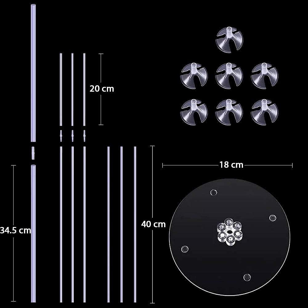 Table Balloon Stand Kit Table Decorations Balloons Tree Stand Base Party Table Desktop for Birthday, Baby Shower, Wedding, Graduation, Party Decorations - 4 Set image number 4