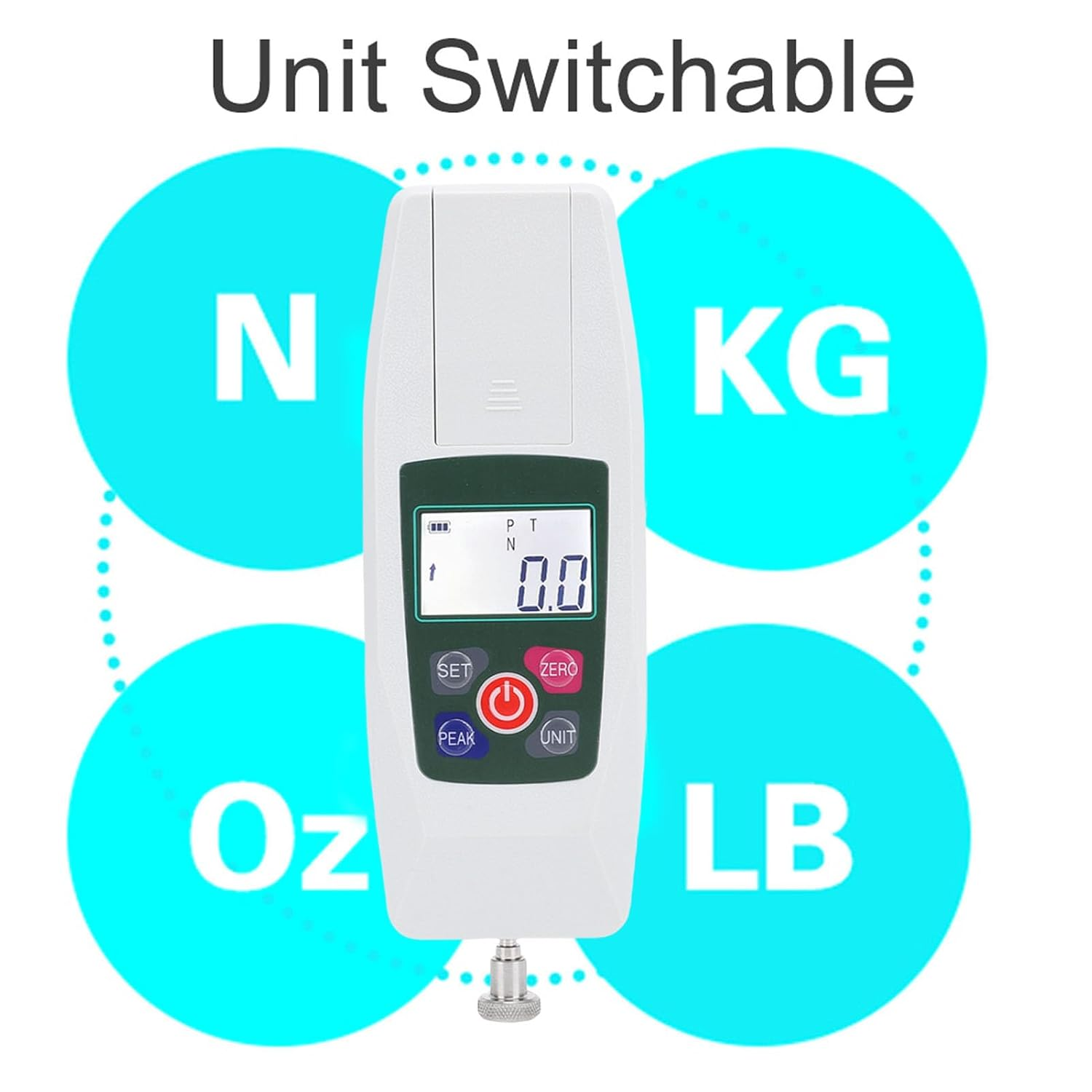 Digital Force Push and Pull Meter Dynamometer Tension Pressure Tester Thrust Meter image number 6