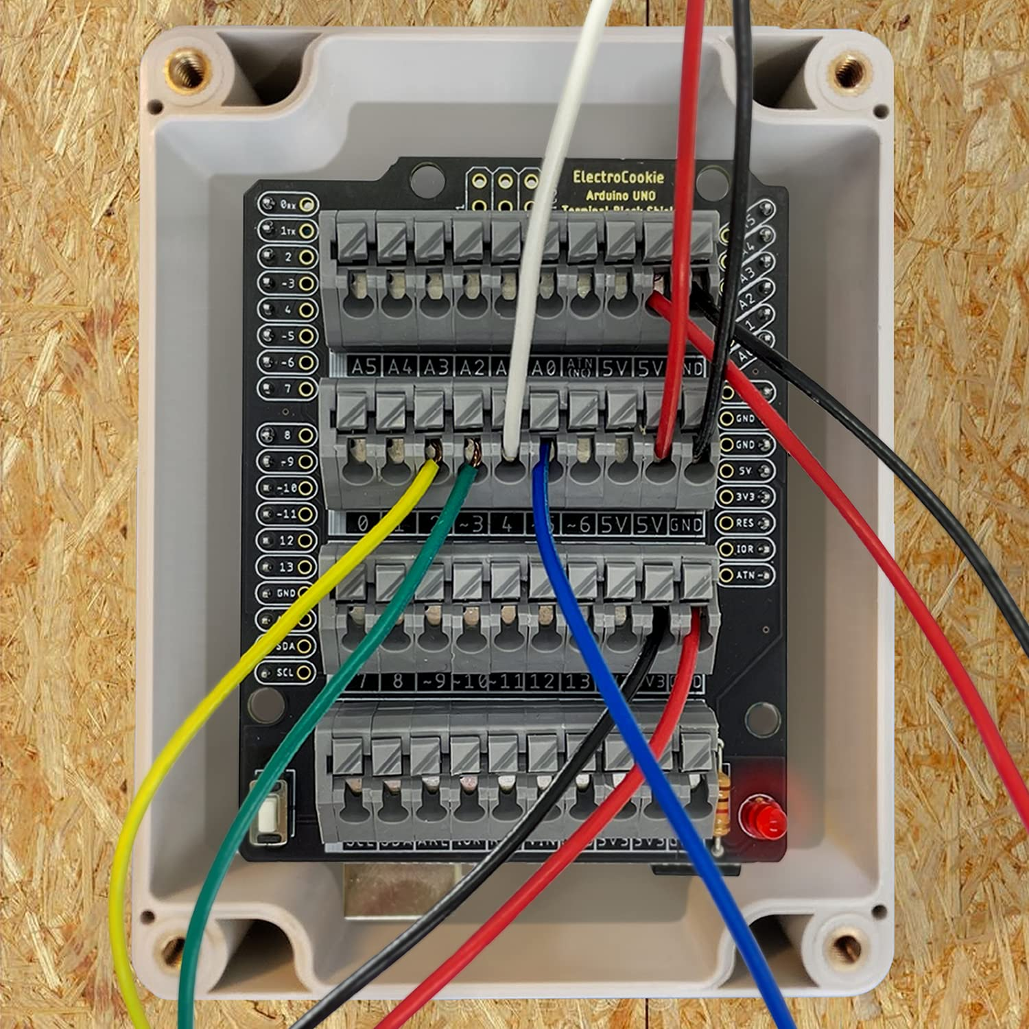 ELECTROCOOKIE Uno Terminal Block Shield Kit, Compatible for Arduino Uno R3, Push-In Simple Spring Connector Expansion PCB Module image number 5