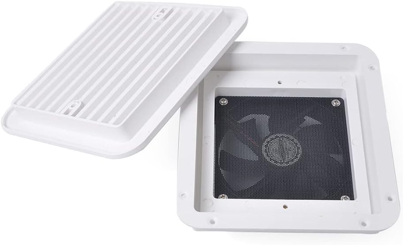 Areyourshop 12V Exhaust Fan RV Caravan Side Air Trailer Vent Ventilation Cooling Mute - Durable Weatherproof Plastic, Suitable for Rvs, Trailers, and Motorhomes, Low Power Consumption, High RPM image number 2