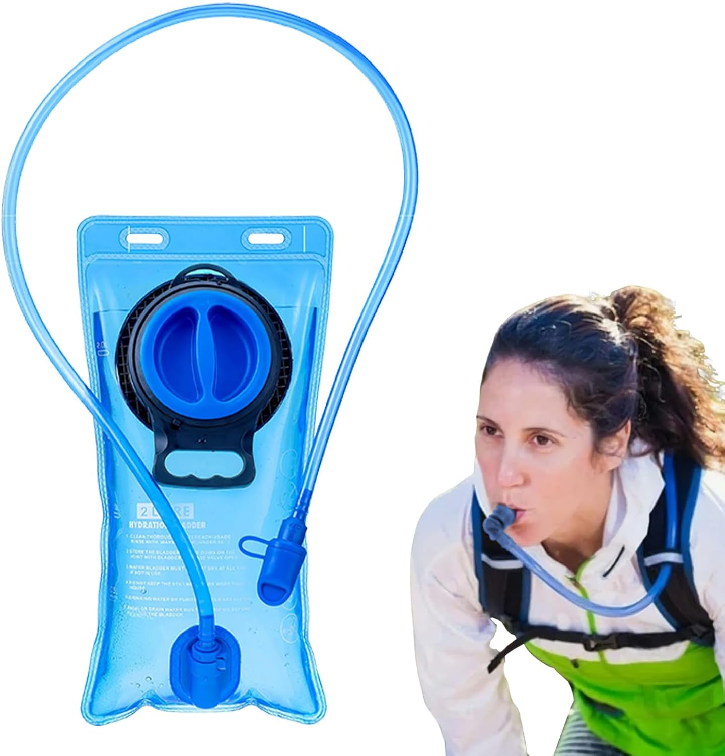 1.5L/2L/3L Hydration Bladder,Bpa-Free Leak Proof Water Storage Bag, Large Capacity Water Pouch Hydration Pack for Camping Cycling Running