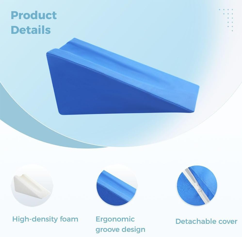 Triangle Therapy Wedge Pillow, Mobilization Wedge, Non-Slip Silicone Triangle Pillow for Spine and Extremity Mobilization, Sturdy Support for Spinal Pain Relief, Rehabilitation Tool