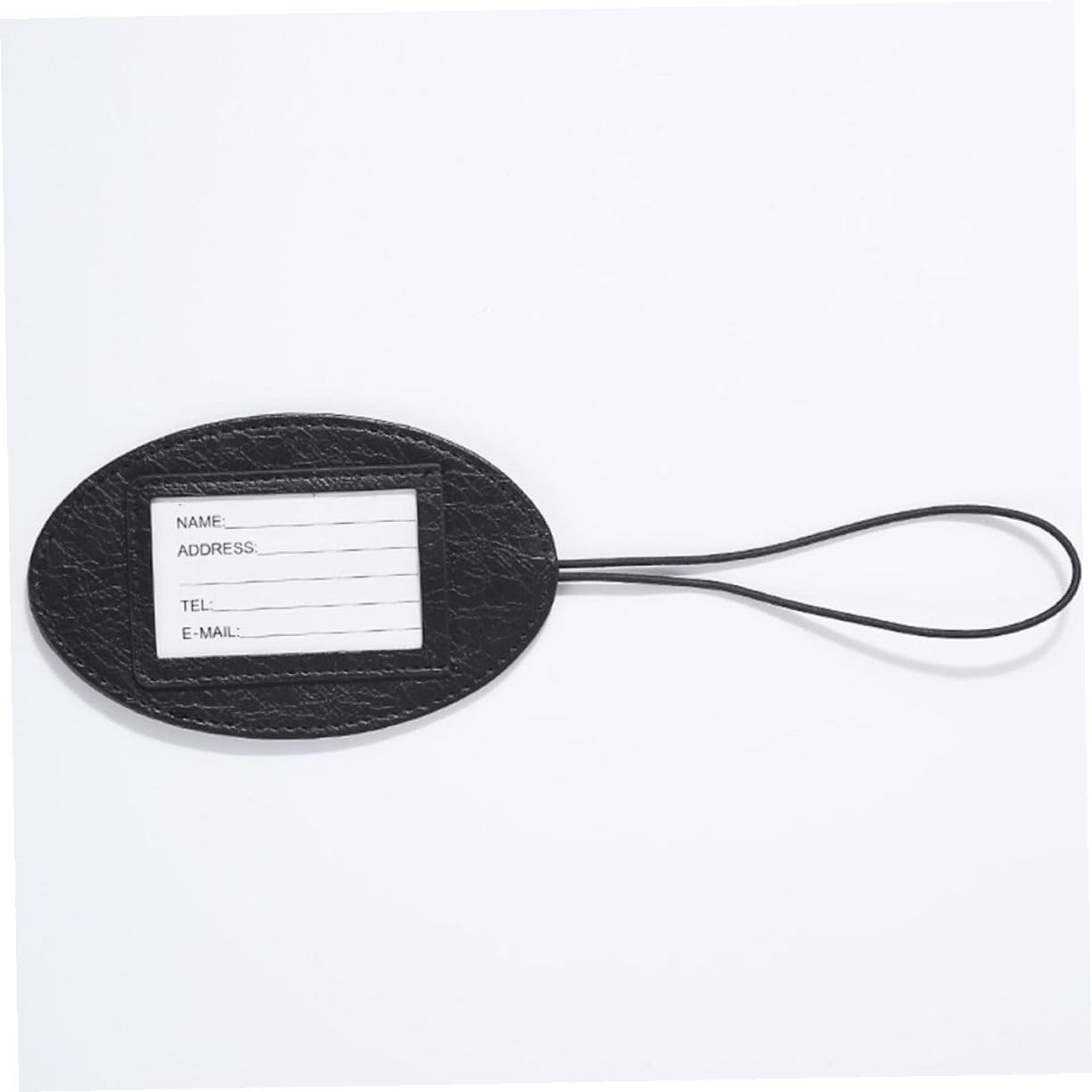 KOMBIUDA 3Pcs Multifunctional PU Leather Travel Id Tags Baggage Suitcase Labels Lightweight Portable Bag Tags for Luggage Handbags Backpacks Random Color Random Color