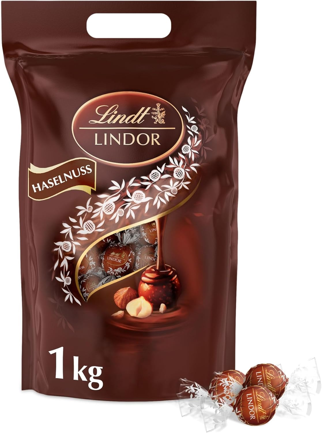 Lindt LINDOR Hazelnut Bag 1Kg image number 2