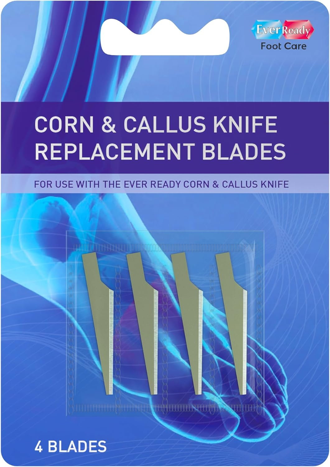 Ever Ready Corn & Callus Trimmer Refills X 4 - - Instant Relief from Corns | Removes Dry, Hard & Cracked Skin | Home Pedicure Treatment for Footcare image number 4