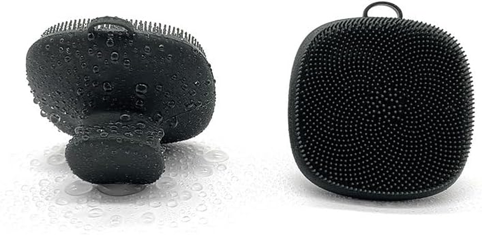 Face Scrubber, Silicone Face Scrubber for Men, Facial Cleansing Brush Silicone Face Wash Brush Manual Waterproof Cleansing Skin Care Face Brushes for Cleansing and Exfoliating (Black, One Size) image number 2