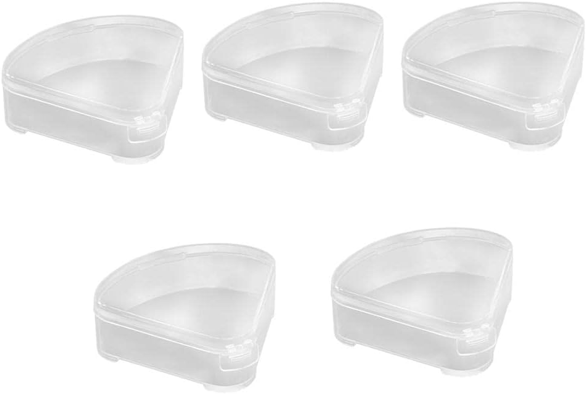 5Pcs Portable Triangle Puff Box Case anti Pollution Carrying Case for Travel image number 1