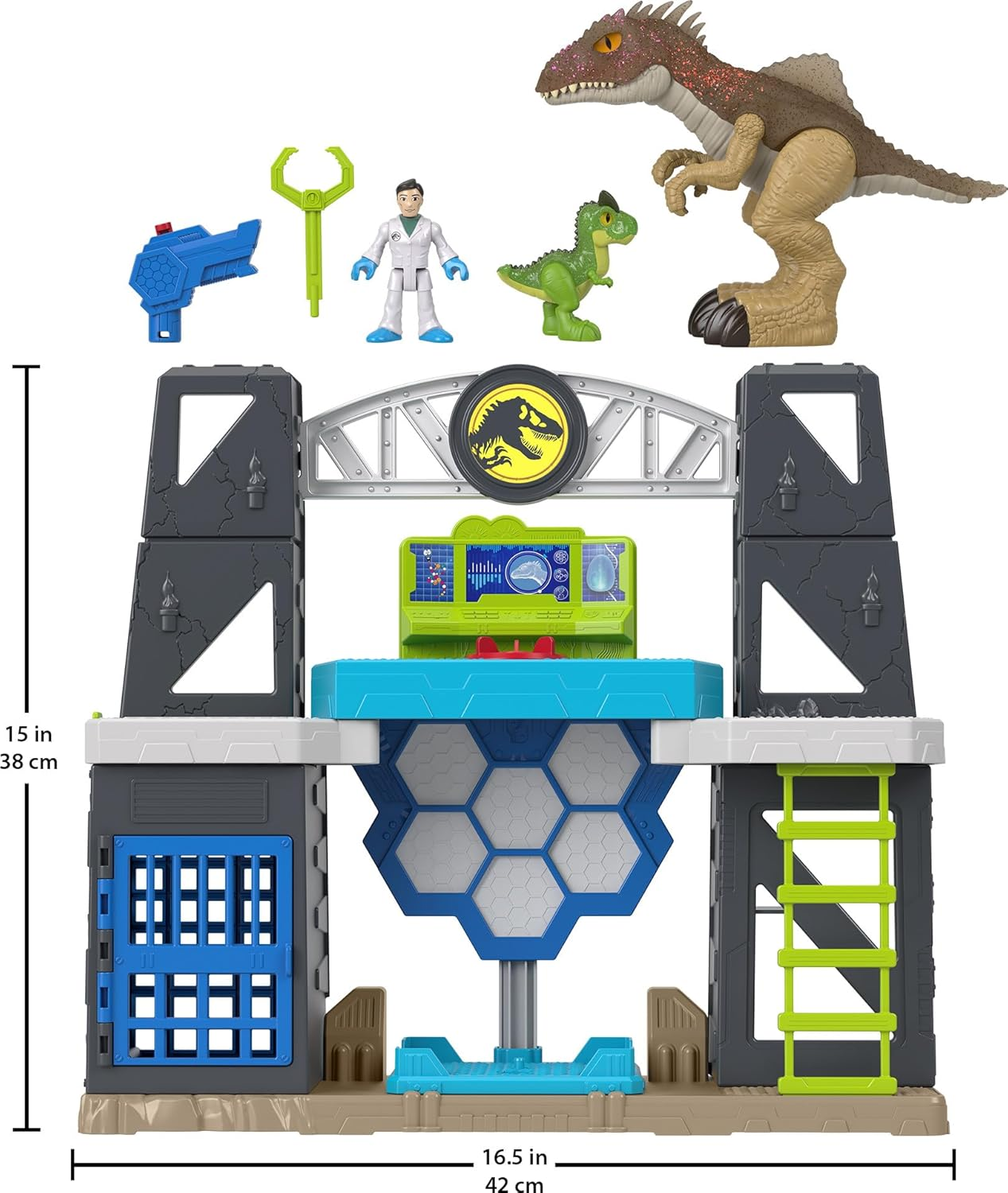 Fisher-Price Imaginext Jurassic World Dinosaur Toys Scan & Glow Dino Playset with Lights & Sounds for Kids Ages 3+ Years image number 5