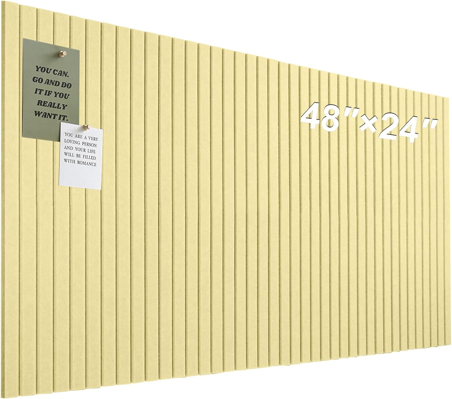 Large Cork Board for Office, 8 Pack Felt Wall Tiles with Slat Wall Paneling, Felt Bulletin Board Pin Board Cork Boards for Walls - Silver Gray