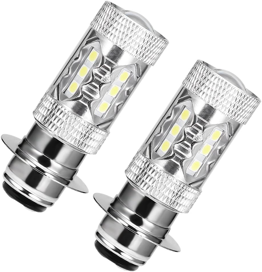 80W Upgrade LED Headlights Bulbs Super White for Yamaha Banshee 350 YFZ350 Big Bear YFM350 YFB250 Timberwolf (Pack of 2)