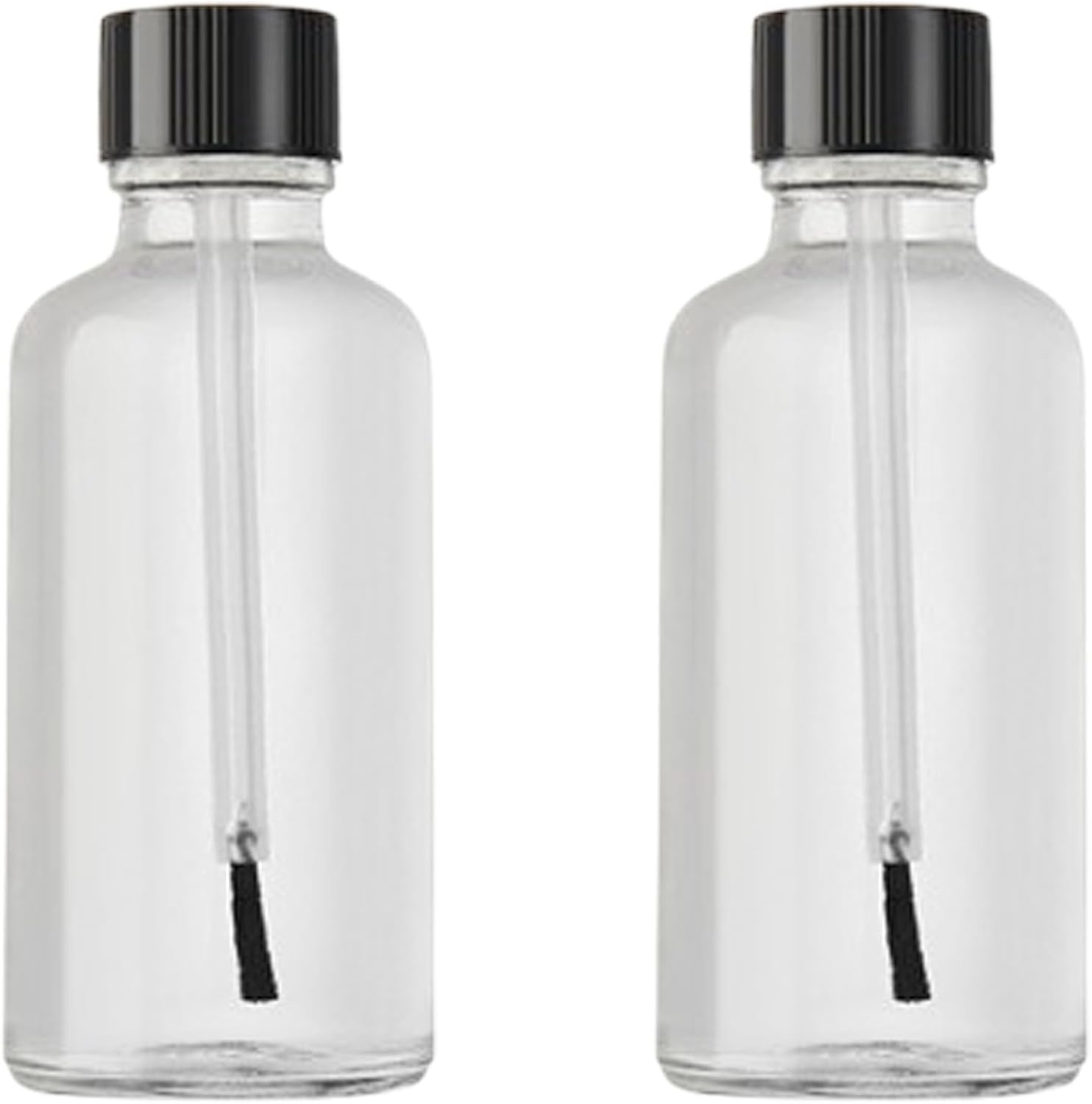 2 Pcs 50Ml Empty Nail Polish Bottles with Brush Cap Glass Nail Varnish Bottles Refillable Nail Polish Jar Containers for Nail Art image number 6