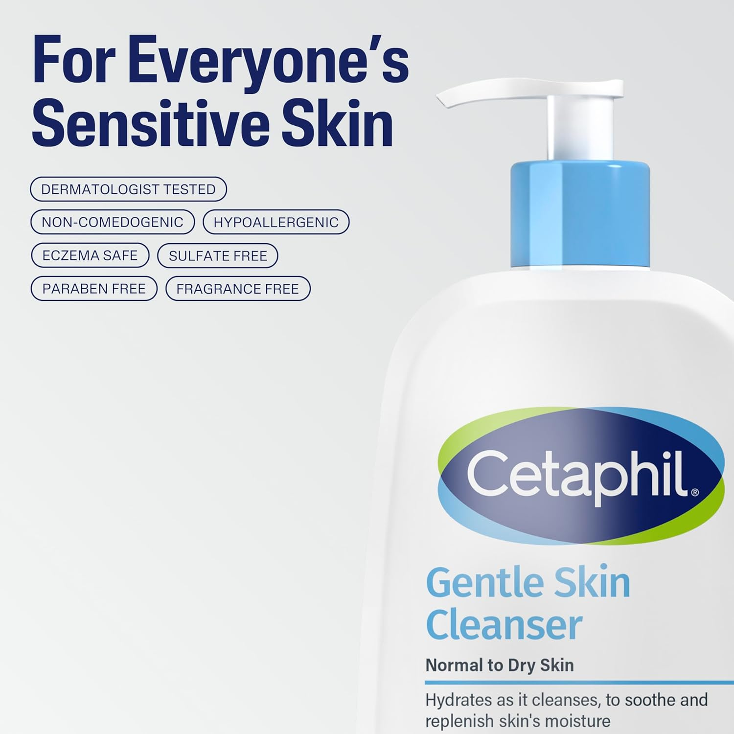 CETAPHIL Gentle Skin Cleanser 473Ml, Hypoallergenic Face Wash, with Hydrating Glycerin & Panthenol, Suitable for Sensitive Skin, Dermatologist Tested image number 4