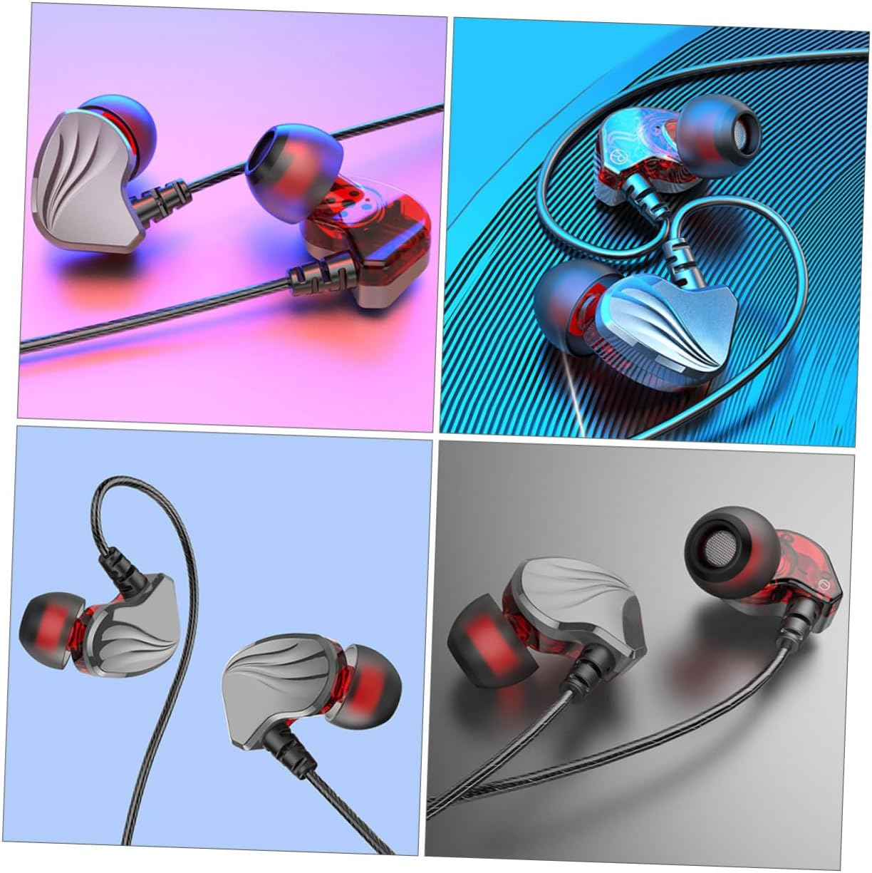 LAPYAPPE Universal 3.5Mm Plug In-Ear Bass Headphones Cord Earphones for Mobile Devices, Gunmetal Wired Earbuds Deep Bass Sound for Smartphones and Tablets image number 3