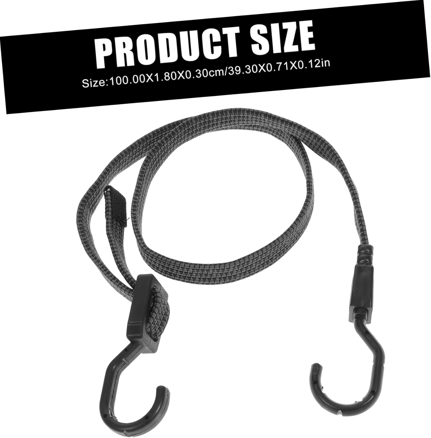 GRIRIW 3Pcs Adjustable Bungee Cord Straps with Hooks, Elastic Rubber Binding Rope 100Cm, Heavy Duty Luggage Tie down for Outdoor Camping, Travel, and Sports image number 5