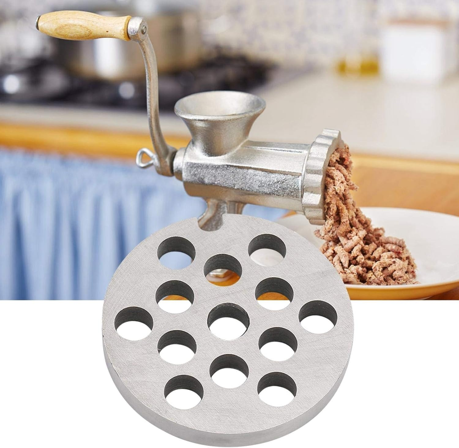 Meat Grinder Plate Disc Blade Replacement Stainless Steel for Meat Grinder Kitchen Accessories (8 Mm) image number 3